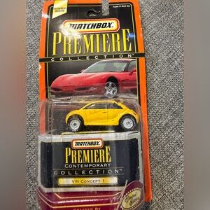 Matchbox Premiere Collection VW Concept 1 Toy Car - Yellow 1998 NIP